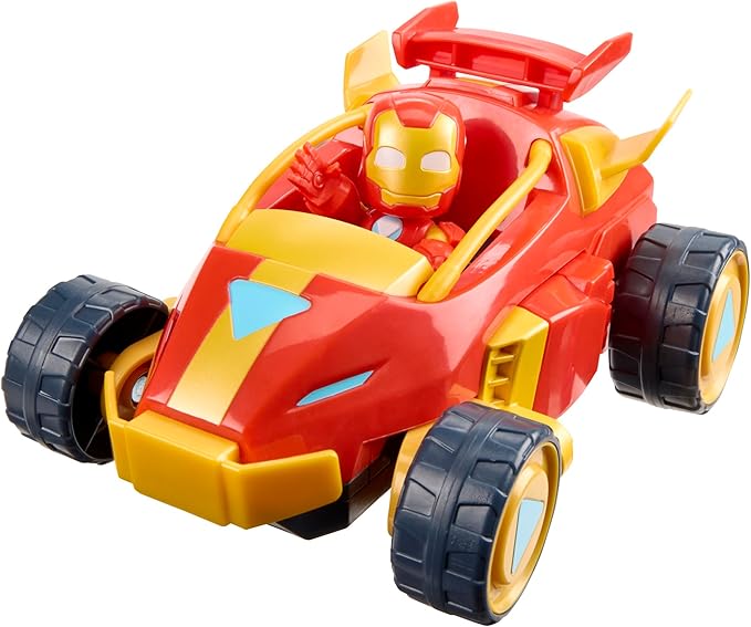 Marvel Iron Man and his Awesome Friends 2-in-1 Mech Suit & Vehicle, Action Figure & Toy Vehicle Set, 3-Inch-Scale Super Hero Toys, Ages 3+