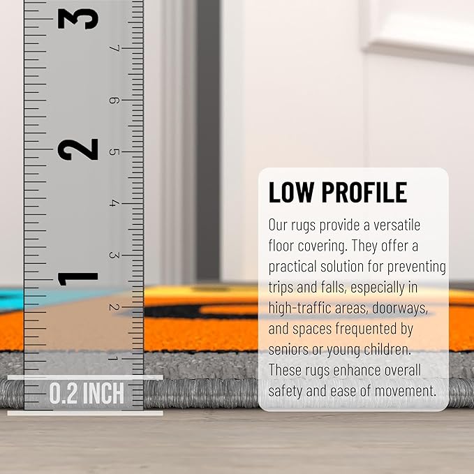 Ottomanson Children's Collection Garden Rug, 2'7" x 6' (Runner), Gray/Multi