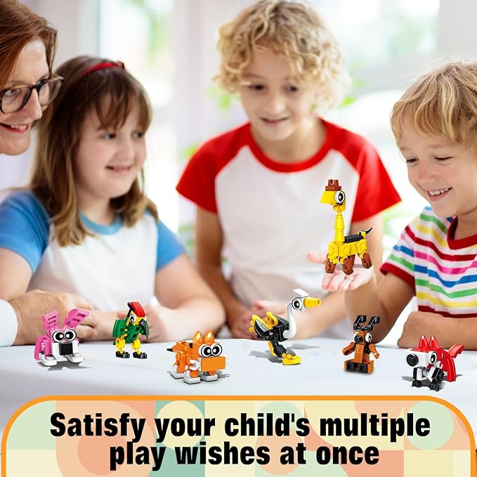 Party Favors for Kids- 30 Pack Animals Building Blocks Set, Goody Bags Stuffers, Small Toys for Kids Prizes, Christmas Birthday Party Favors Return Gifts for Boys Girls Age 6-8-12+