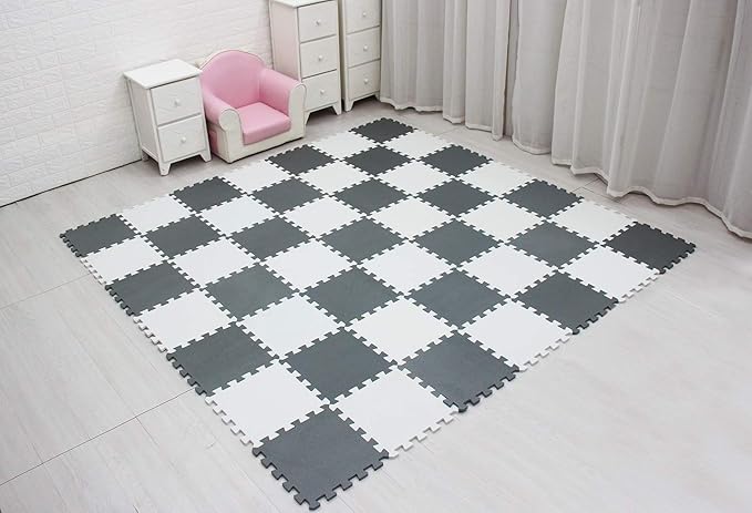 meiqicool Foam Play Mat Thick Soft EVA Interlocking Foam Floor Mats Children Yoga Exercise Multi Jigsaw Puzzle Blocking Board Kids Playmats Play 18 Piece AL