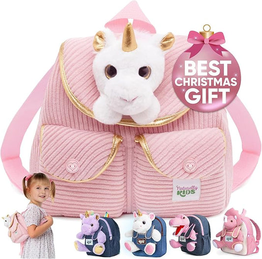 Pink Unicorn Mini Backpack for Kids, Mini Backpack for Toddler Girls, Gift for 2 3 4 5 Year Old Girl Boy