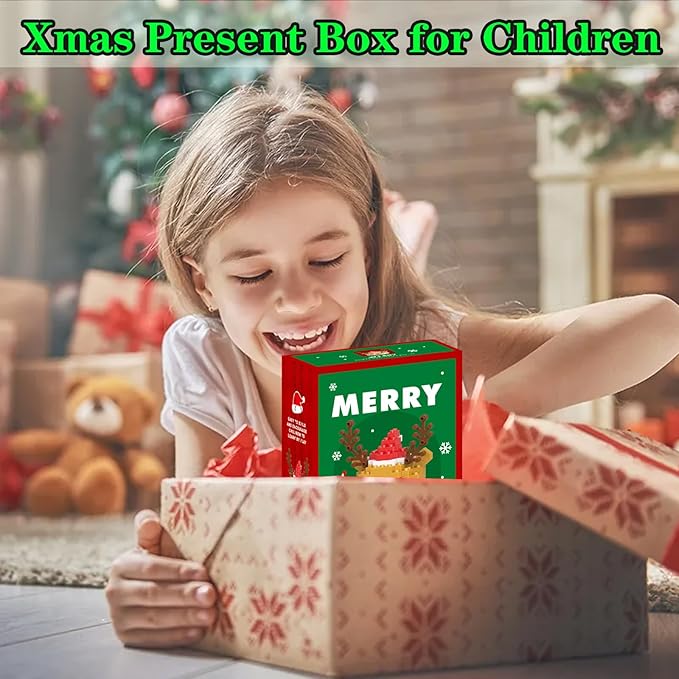 Christmas Reindeer Building Blocks Set Compatible with Lego Advent Calendar 2025 Stacking New Toys Holiday Present Box New Year Xmas Gifts for Kids for Boys & Girls and Adults