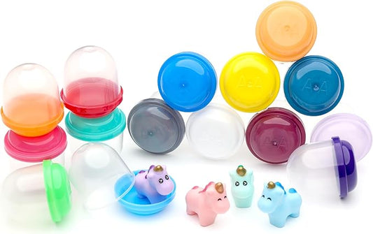 Entervending Unicorn Mini Toys in Capsules - 250 Pcs of 1.1 Inch Acorn Capsules and Unicorn Toy for Kids - Plastic Capsules for Toys Bulk – Mini Unicorn Toys - Classroom Prizes Easter Egg Stuffers