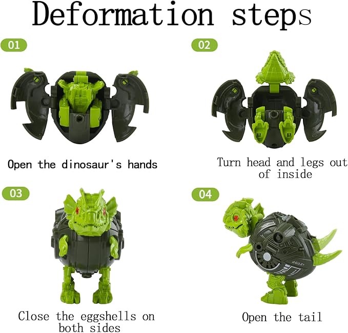 6 in 1 STEM Dinosaur Robots Transformed Toys Set,Toddler Toys for Kids Boys Ages 6 7 8 9 10+,Dinosaur Toys Christmas Birthday Gifts