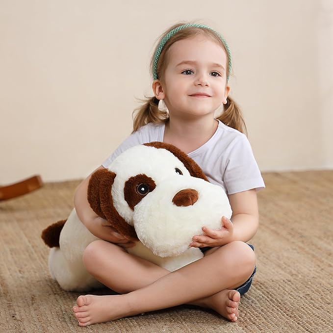 5lbs 24in Dog Weighted Stuffed Animals, Large Weighted Dog Plush, Weighted Stuffed Animal Plushies Pillow Gifts for Adults and Kids, Boys, Girls