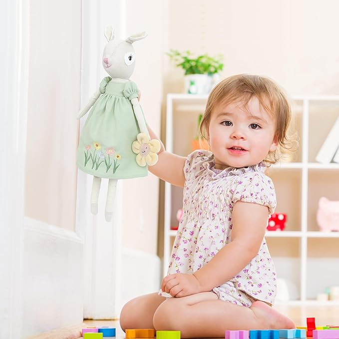 MON AMI Buttercup The Doe Doll – 17”, Linen Plush Doll with Floppy Ears, Use as Toy or Room Decor, for Kids of All Ages