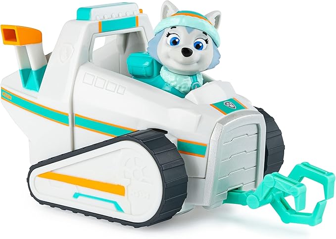 Paw Patrol, Everest’s Snow Plow Vehicle with Collectible Figure, for Kids Aged 3 and Up