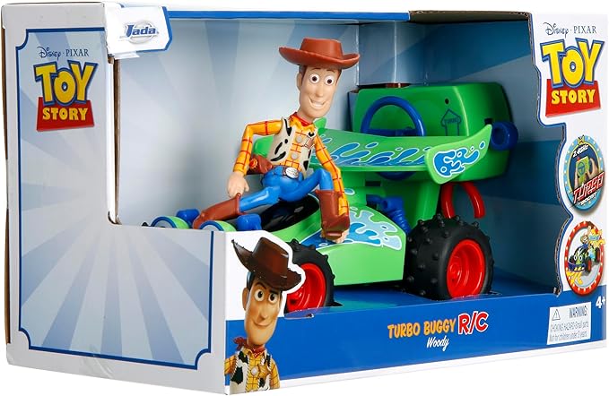 Jada Toys Jada Disney Pixar Toy Story 4 Turbo Buggy W/Woody Radio Control Vehicle, 2.4 Ghz, 1: 24