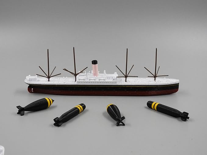 12" Prebuilt Display Model Ship (SS Californian 10" length Model with Torpedos (4ct))