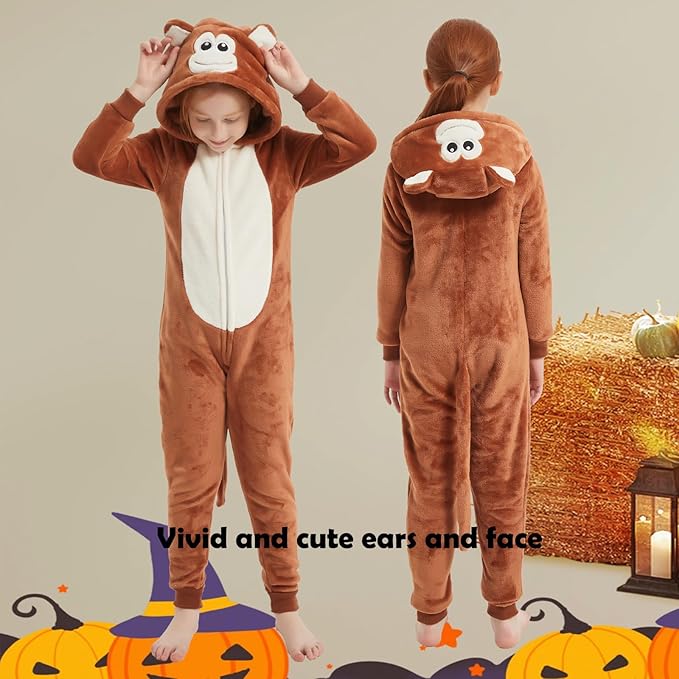 SWEETXIN Unise Kids Jumpsuit Cosplay Onesie One Piece Suit for Girls Boys Halloween Character Costume Dress Up Party