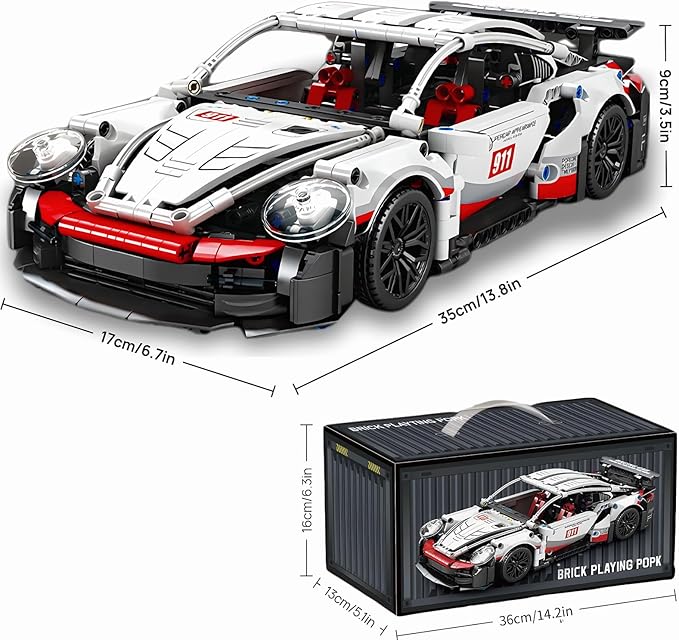 1226-piece Car Building Kit with Motor - 1:14 Scale Model Car Kits for STEM Learning, Includes Remote Control Car, Scissor Doors & Detailed Design, Educational RC Cars Gift