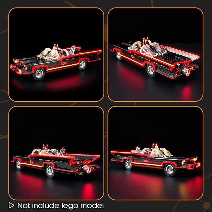 LIGHTAILING Light for Lego-76328 Batman: The Classic TV Series Batmobile - Led Lighting Kit Compatible with Lego Building Blocks Model - NOT Included The Model Set