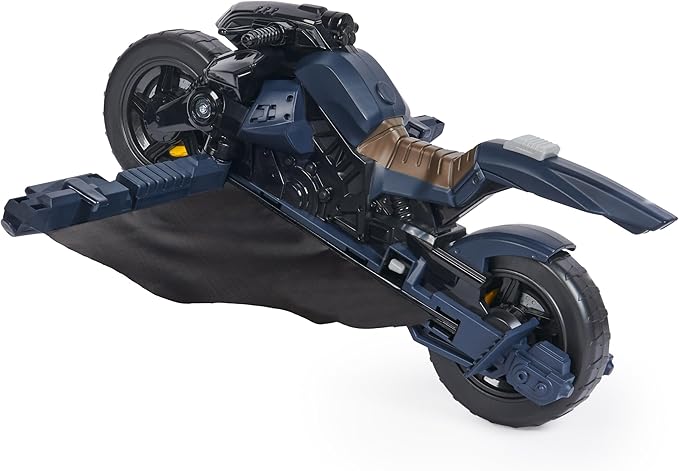 DC Comics, Batman Adventures, Batman Batcycle, Transforming 2-in-1 Batcycle & Batglider, Figure Compatible, Super Hero Kids Toy for Boys and Girls 4+