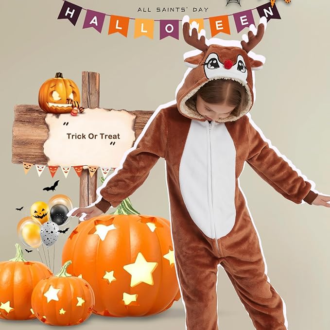 SWEETXIN Unise Kids Jumpsuit Cosplay Onesie One Piece Suit for Girls Boys Halloween Character Costume Dress Up Party