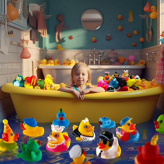 88 Pack Rubber Duck for Jeep Bath Toy Assortment Bulk Floater Duck for Kids Baby Showers Accessories Party Favors Birthdays Bath Time and More