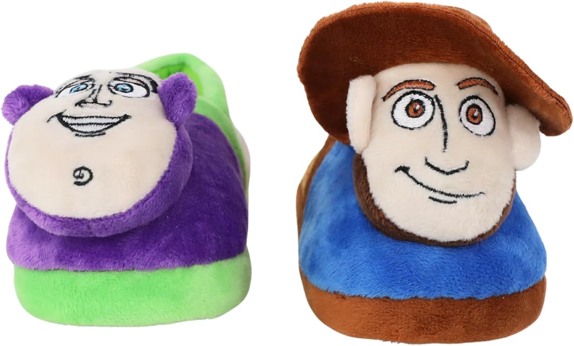 Toy Story Slippers - Disney Boys Buzz Lightyear and Woody kids home shoe