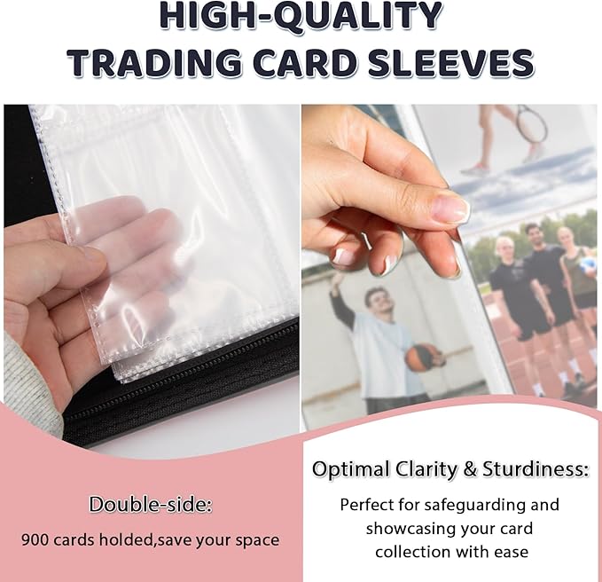 400 Pocket Game Card Binder, Trading Card Storage Album with 50 Durable 4-Pocket Pages, Game Design on Pocket Card Packs, Thanksgiving Christmas Birthday Gifts for Gamer Lover Collector's Album