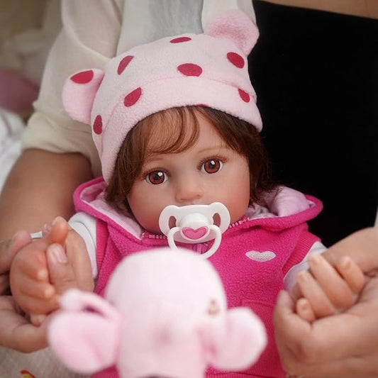 Reborn Baby Dolls Girl Nicole, 22 inch Cute Soft Vinyl Realistic-Newborn Baby Dolls Poseable Real Life Lifelike Baby Dolls with Doll Accessories for 3+ Year Old