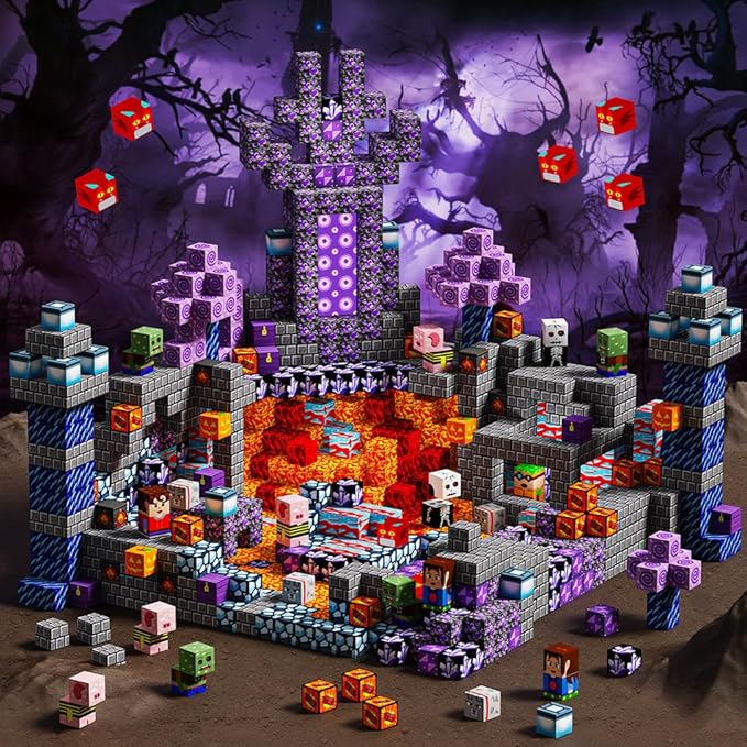 150 PCS Magnetic Blocks - Building Block for Kids Ages 4-8, Magnet Blocks Cubes Tiles Constructions Toys Girl Boy, STEM Educational Stacking Toy (BSG002)