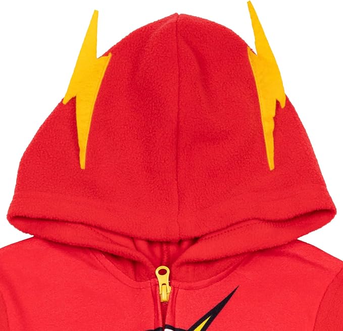 DC Comics Justice League Superman Batman Flash Zip Up Pajama Cosplay Coverall Toddler to Big Kid