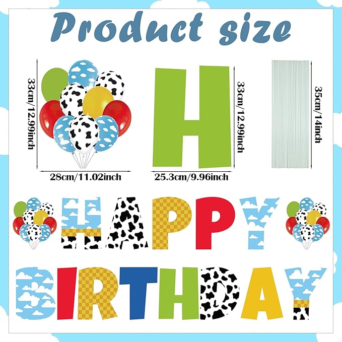 15 Pcs Cartoon Happy Birthday Lawn Yard Sign with Stakes Colorful Toy Inspire Game Outdoor Decorations Waterproof Happy Sign for Birthday Party Celebration Supplies