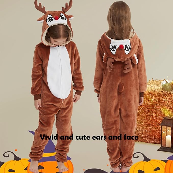 SWEETXIN Unise Kids Jumpsuit Cosplay Onesie One Piece Suit for Girls Boys Halloween Character Costume Dress Up Party