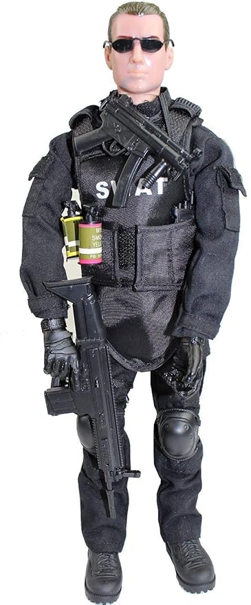12" Action Figures Toy 1:6 Stand Bendable Soldier Figure Model Toy ( SWAT )