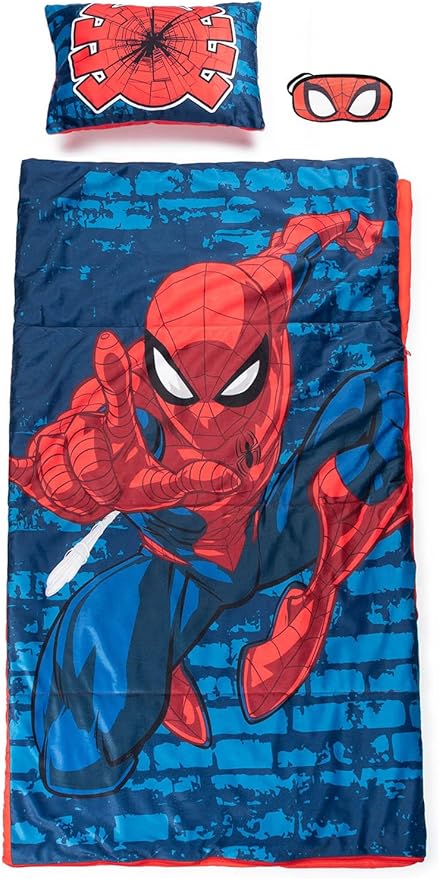 Jay Franco Marvel Spiderman Zaap 3 Piece Plush Sleepover Set