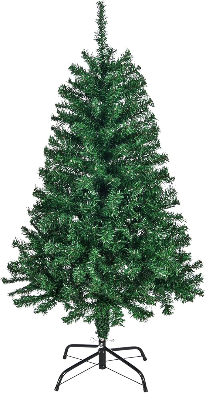 Bonnlo Artificial Christmas Tree, Upgraded Full 4ft Christmas Tree w/ 346 Branch Tips, Small Xmas Tree for Home, Office, Party Decoration, Green