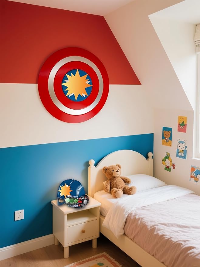 Kids Captain Shield Role Playing Set Kids Cloak with Captain Mask Costume Props Halloween Christmas Cosplay Dress Up for Boys & Girls gift