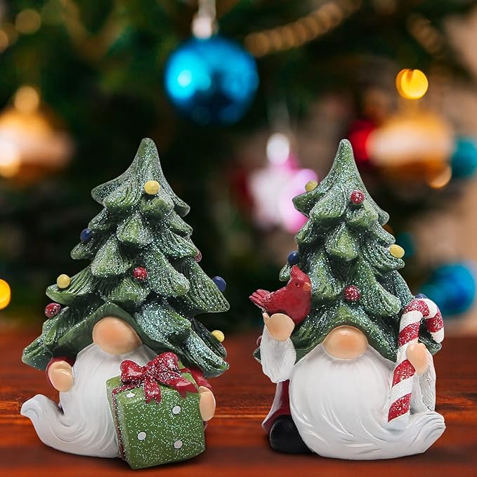 Hodao Christmas Gnomes Decorations Indoor Home Decor Christmas Tree Gnomes Figurines Table Decorations Cute Christmas Gnomes Gifts