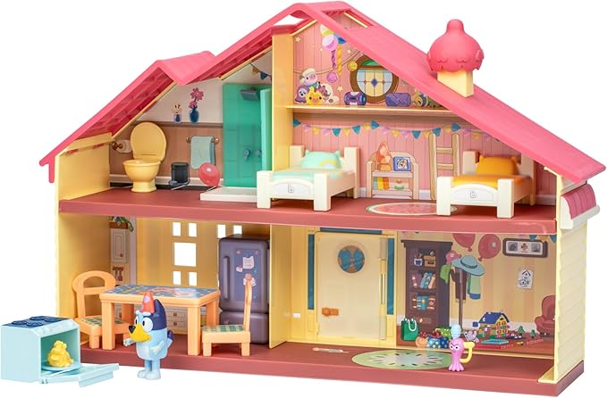 Bluey Celebration Home Playset – Birthday Party House with 11 Removable Furniture & Accessories, Includes Exclusive Birthday Figure, Imaginative Play Toy for Kids, Ages 3+