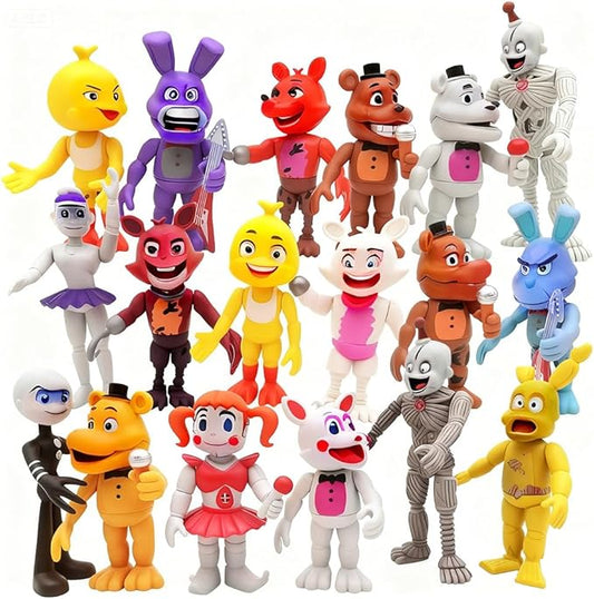 Action Figure Toy, 18 Pcs Game Figures Toys, Movable Joints Toys Dolls, Collectible Figure Gifts for Kids, Colourful