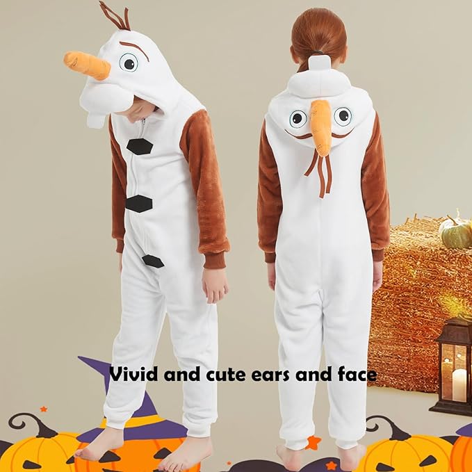 SWEETXIN Unise Kids Jumpsuit Cosplay Onesie One Piece Suit for Girls Boys Halloween Character Costume Dress Up Party