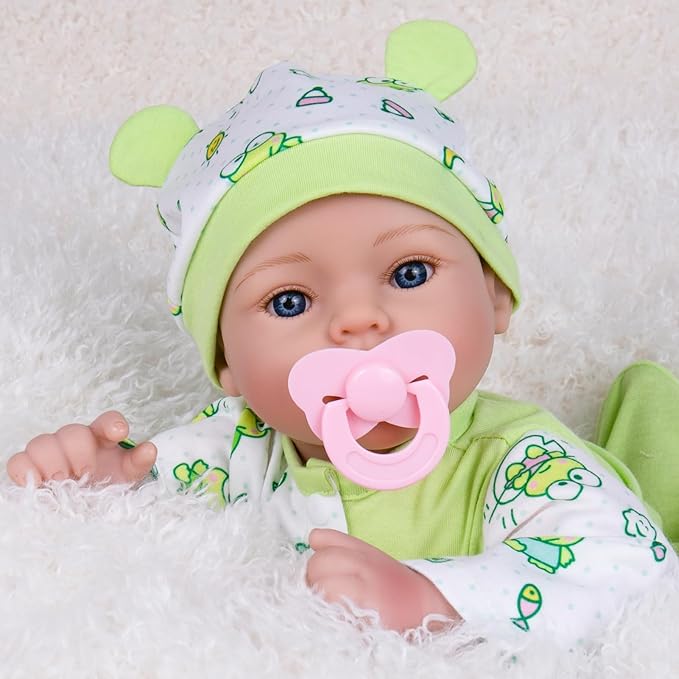 Aori Reborn Baby Dolls Realistic 18 inch - Lifelike Newborn Babies That Look Real, Nice Gift Set for Kids, Parents-to-be, Grandparents