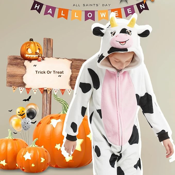 SWEETXIN Unise Kids Jumpsuit Cosplay Onesie One Piece Suit for Girls Boys Halloween Character Costume Dress Up Party