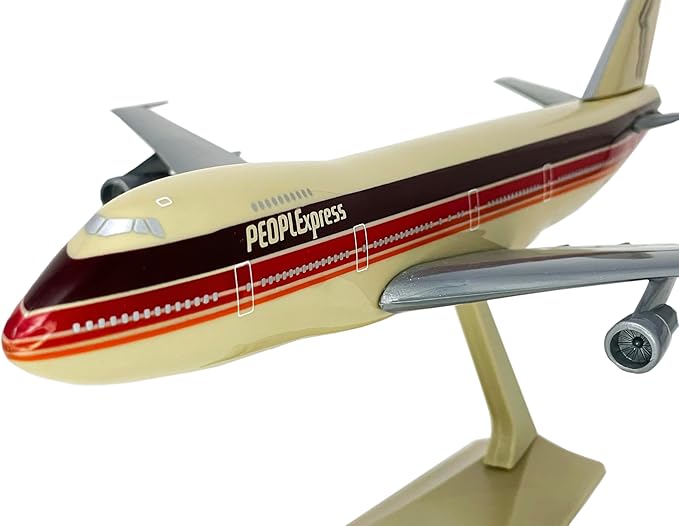 Flight Miniatures PEOPLExpress 747-100/200 1:250 Scale - Plastic Snap-Fit Model Airplane - Collectible Replica of PEOPLExpress Airlines Aircraft - Part# ABO-74710I-013