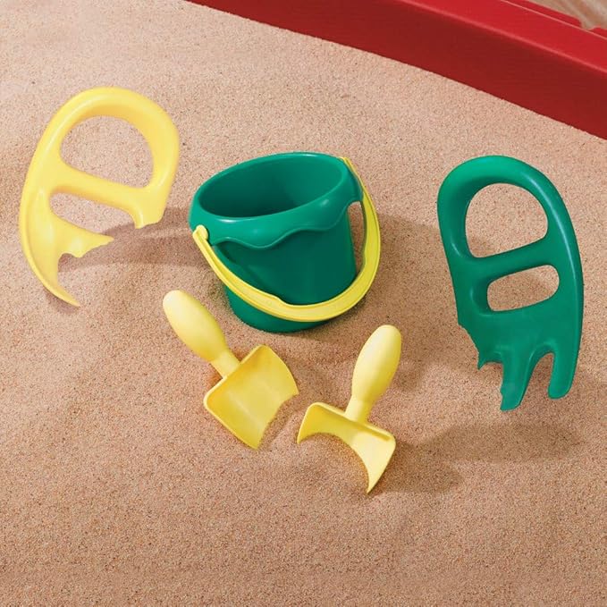 Step2 Naturally Playful Sand Table, Kids Sand Activity Sensory Table, 5 Piece Accessory Kit, Toddler Summer Outdoor Toys, 2+ Years Old