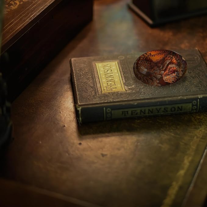 ACOCOFE Dragon Egg - Handmade Sculpture Resin Crystal Souvenir, Lava Ornaments Gift for Christmas, Birthdays, Graduation (Red)