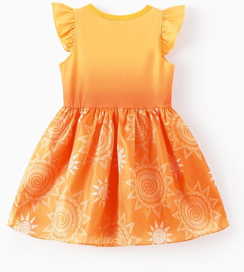 Disney Frozen Elsa Princess Cinderella Ariel Jasmine Rapunzel Baby/Toddler Dress, Ruffle Long-Sleeve Mesh Overlay Tulle Dress