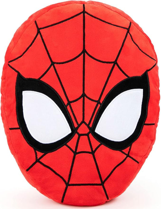 Jay Franco Marvel Spiderman Shaped Decorative Pillow - Kids Super Soft Throw Plush Pillow - Measures 15 Inches (Official Marvel Product)