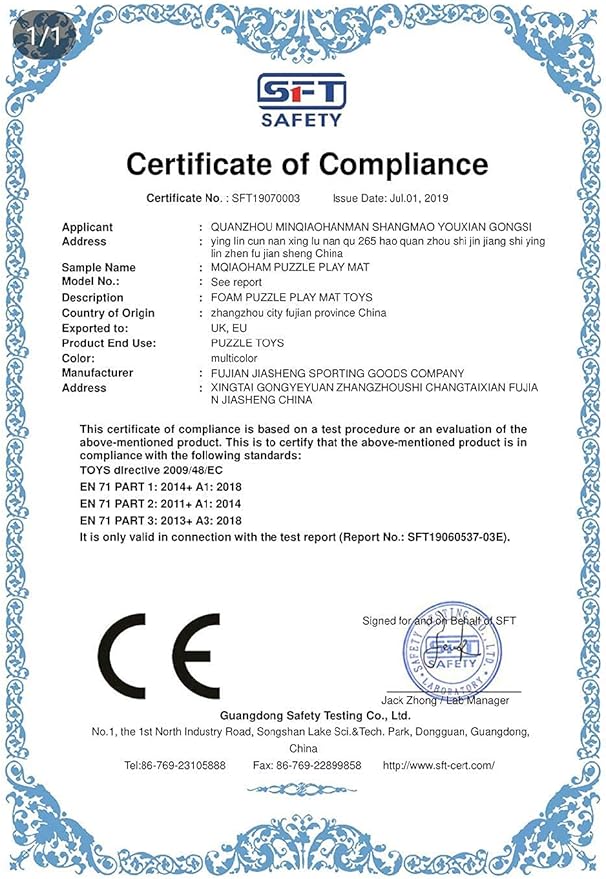 MQIAOHAM® 18 Pieces + 18 Edges Puzzle Play Mats, Soft Baby Play Mat, Kids Interlocking Foam Floor Tiles, Toddlers Carpet Playmats XZ301018-112