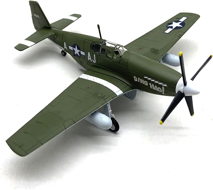 Diecast Airplanes 1/72 Scale Model Aircraft US P51b Mustang Fighter Jet Plane Model Attack Plane Military Airplane Models for Adults