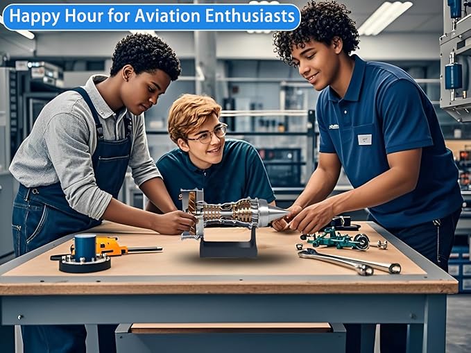 TR900 Turbofan Engine Model, Aircraft Engine Turbojet Engine Replica 28cm 3D Printed Science Education Toy Aviation Enthusiast Gift Desktop Decoration Collection Art