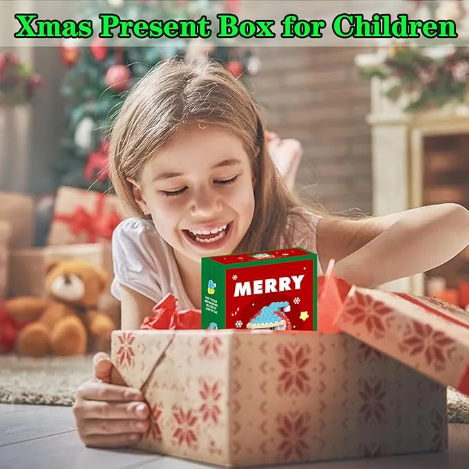 Christmas Blue Snowman Building Blocks Set Compatible with Lego Advent Calendar 2025 Stacking New Toys Holiday Present Box New Year Xmas Gifts for Kids for Boys & Girls and Adults