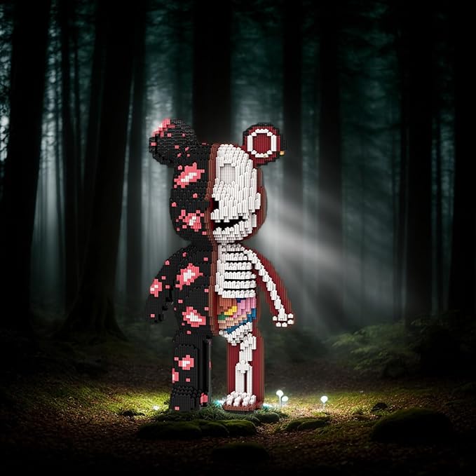 Bear Micro Mini Building Block Sets for Adults, No Compatible with Lego, 5800PCS Building Toys for Home & Office Decor, MOC 3D Creative Model Gifts for Christmas