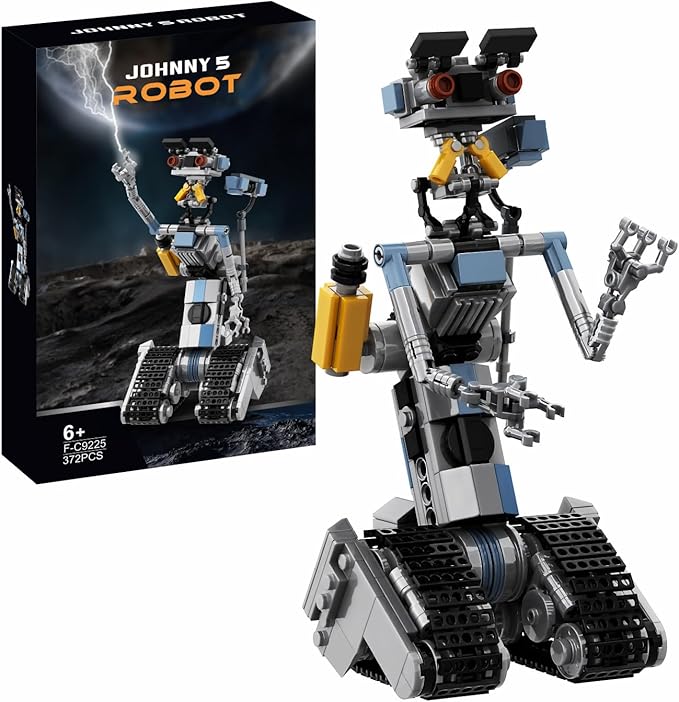 370 Pieces Johnny 5 Robot Building Set, Johnny Five Robot Model Toys, Compatible with Lego, Educational Gift Set for Ages 8-14 Boys