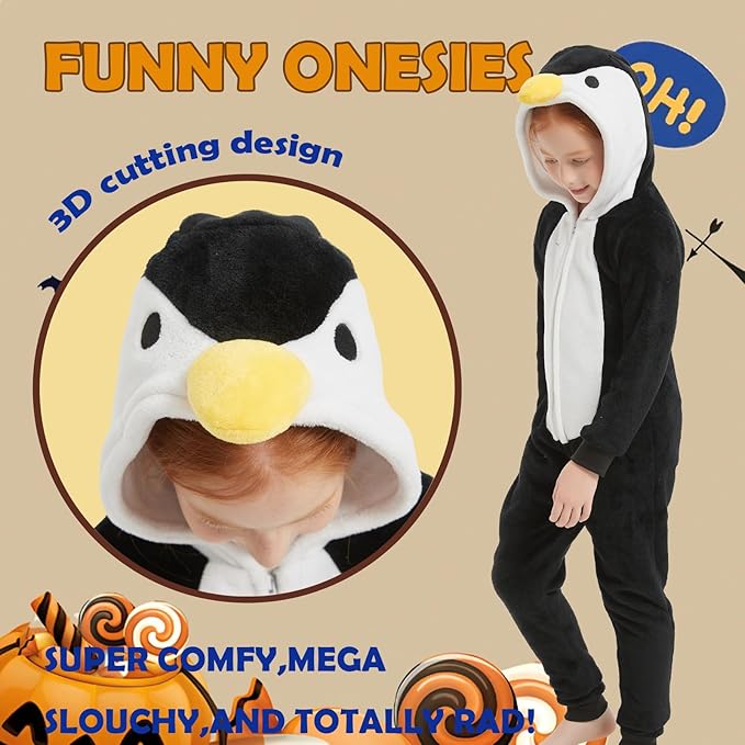 SWEETXIN Unise Kids Jumpsuit Cosplay Onesie One Piece Suit for Girls Boys Halloween Character Costume Dress Up Party