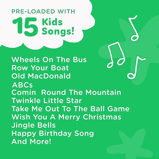 Move2Play, Kids Karaoke Microphone | Includes Pre-Loaded Songs & Bluetooth | Kids Birthday Party Gift | Toy for All Ages 2, 3, 4, 5, 6+ Year Old Girls, Boys & Toddlers