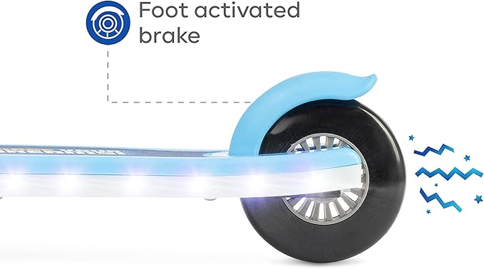 3D Kick Scooter for Kids, Self-Balancing 3 Wheeled Light Up Scooter with Extra Wide Anti-Slip Deck, Rear Brake, Lean to Steer, Lightweight Design, for Kids 3 and up, 75 LB Limit